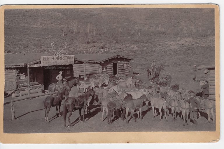 Boudoir Card Photograph Elk Horn Store And Saloon In The Town Of Elk