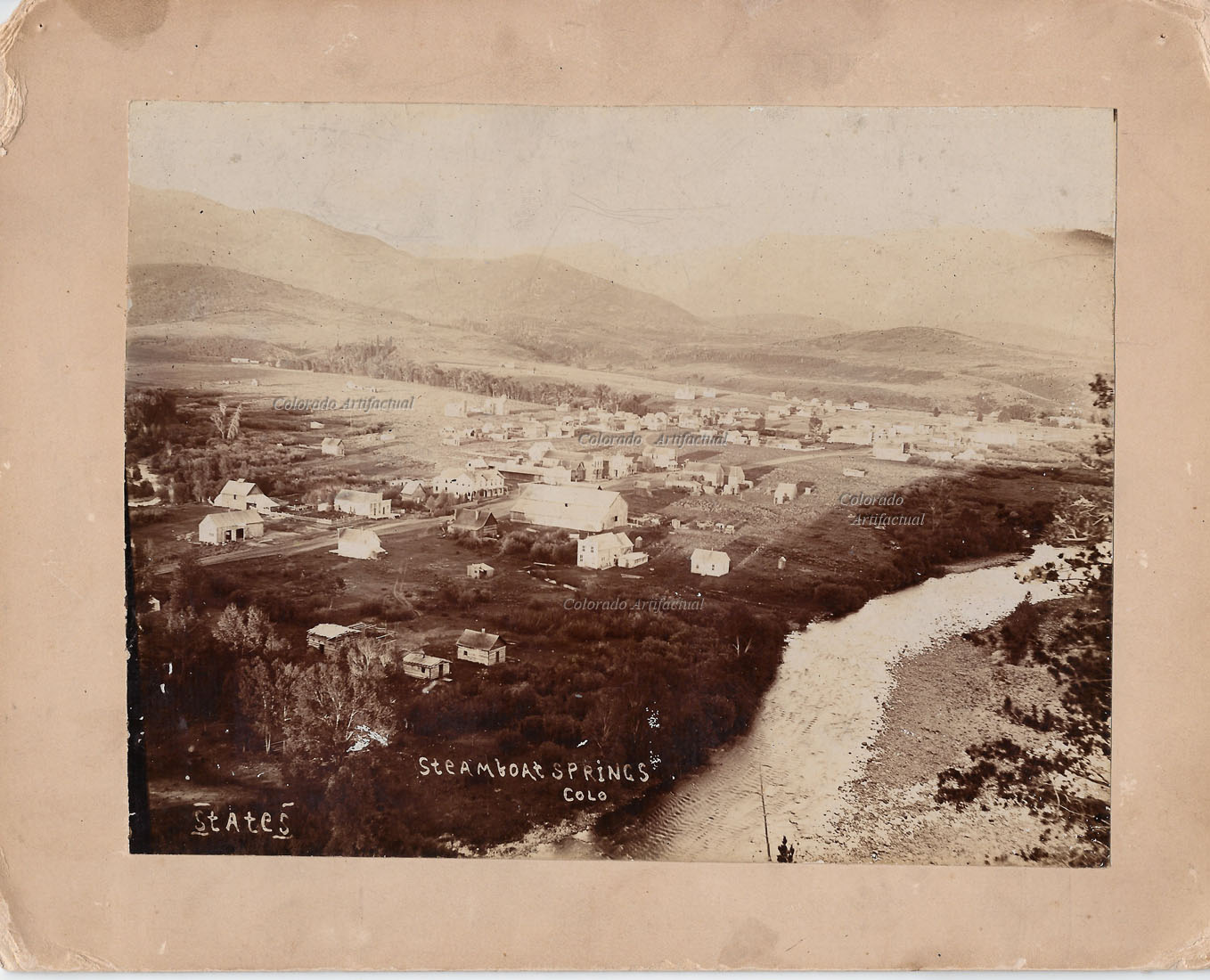 Large cabinet card: Steamboat Springs Routt County Colorado